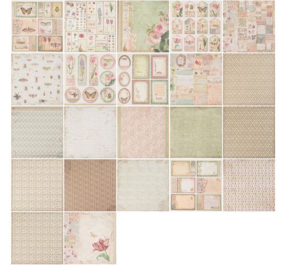 Blocco di scrapbook "Primavera botanica