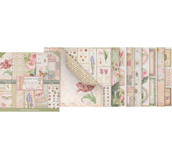 Blocco di scrapbook "Primavera botanica