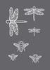 Stencil "Insects" with Scraper