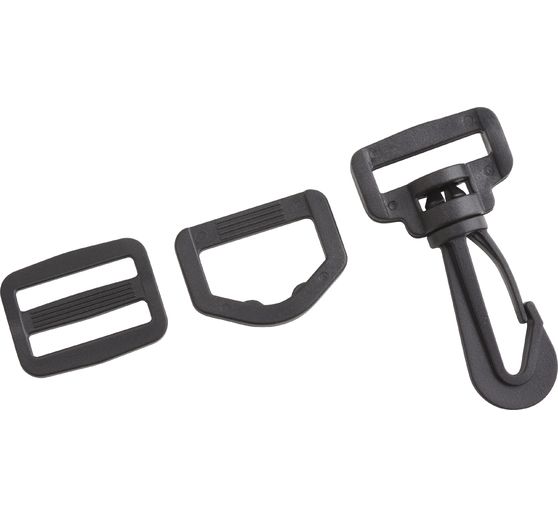 VBS Bag accessories set "Carabiner, D-Ring and Ladder Buckle", 30 pcs.