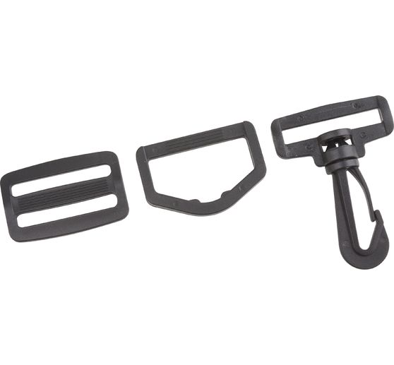 VBS Bag accessories set "Carabiner, D-Ring and Ladder Buckle", 30 pcs.