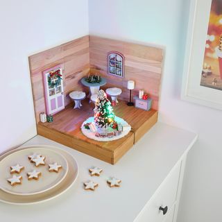 Miniatur-Szene Weihnachtszimmer