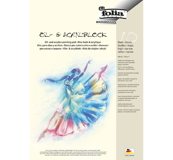 Oil-acrylic paint block