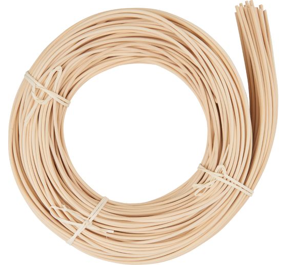 VBS Rattan cane natural, blue tape, Ø 4 mm