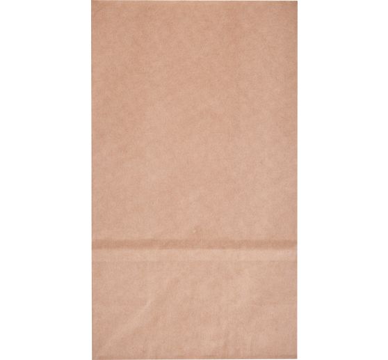 Paper bags with block bottom made of kraft paper, 15 pieces