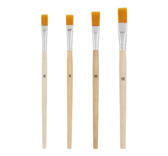 VBS Flat brush synthetic hair "Sorted", 100 pieces