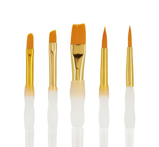 VBS Brush set with soft handle, set of 5