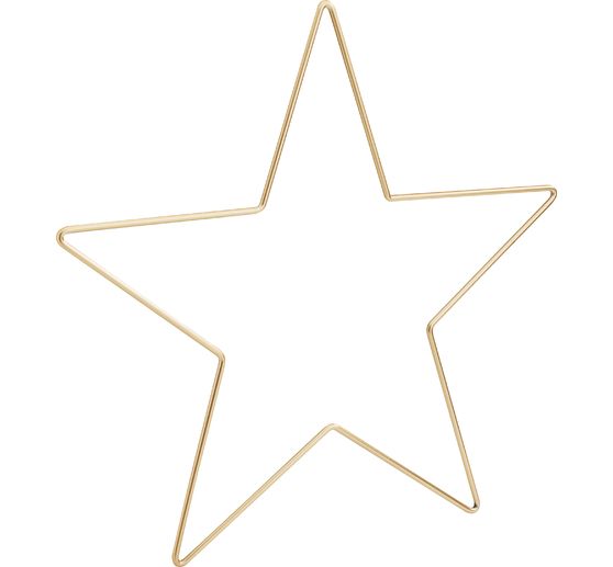 Metal ring "Star", Gold color