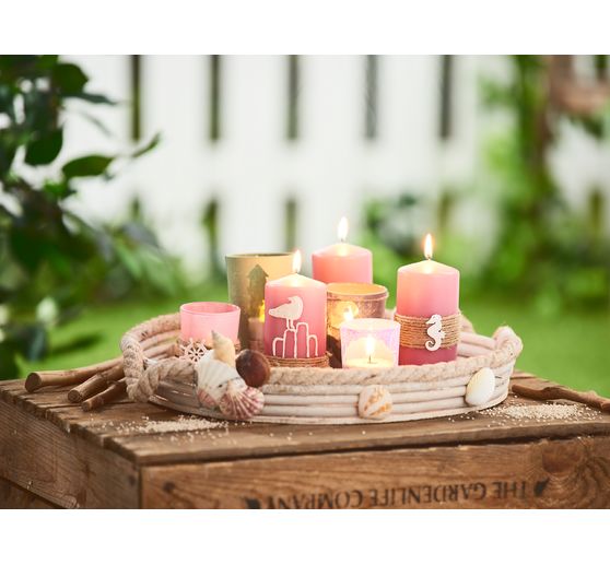Pillar candle, dipped, pack of 4