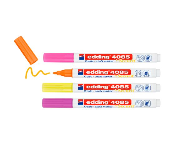 edding 4085 chalk marker set of 4, 1 - 2 mm