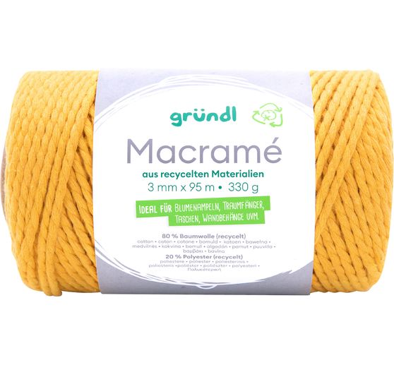 Gründl cotton cord "Macramé", 3 mm