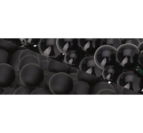 Christmas balls made of glass on wire, 36 pieces, Ø 20 / 25 / 30 mm