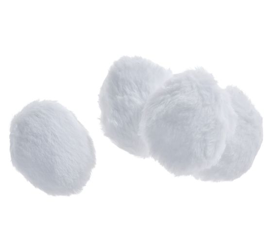 VBS artificial fur ball "Oval small", 4 pieces