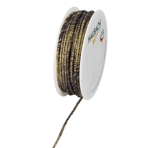 Cotton cord with lurex and malleable wire core