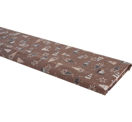 Cotton fabric "Firs, stars and gifts"
