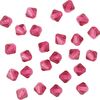 Glass cut glitter beads, 4 mm Fuchsia