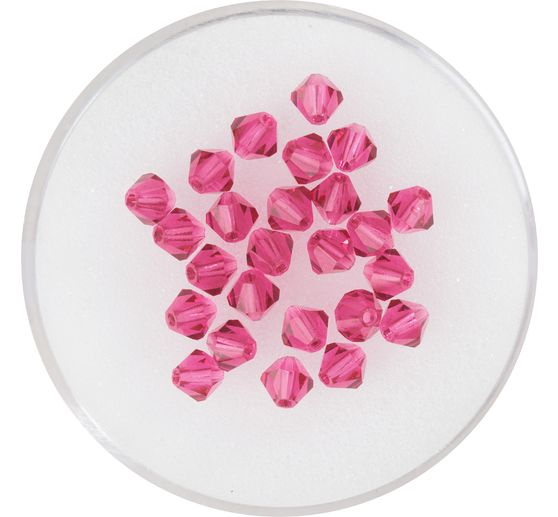 Glass cut glitter beads, 4 mm