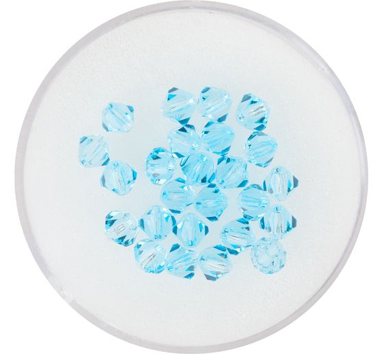 Glass cut glitter beads, 4 mm