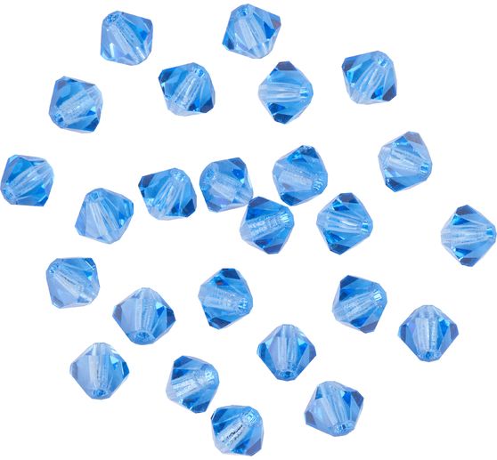 Glass cut glitter beads, 4 mm