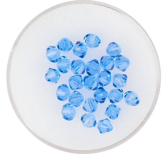 Glass cut glitter beads, 4 mm