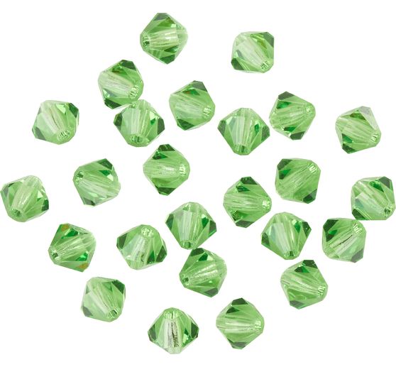 Glass cut glitter beads, 4 mm