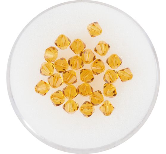 Glass cut glitter beads, 4 mm