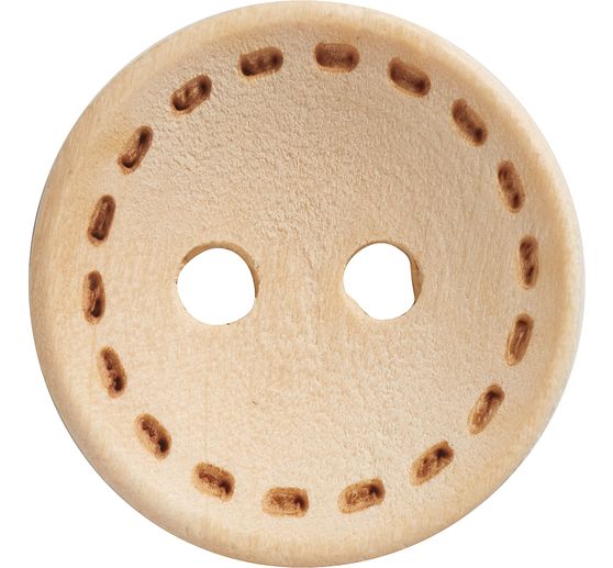 VBS Wooden buttons "Sewing stroke", 100 pieces