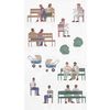 Rico Design Gel stickers "FIGURICO" Park benches