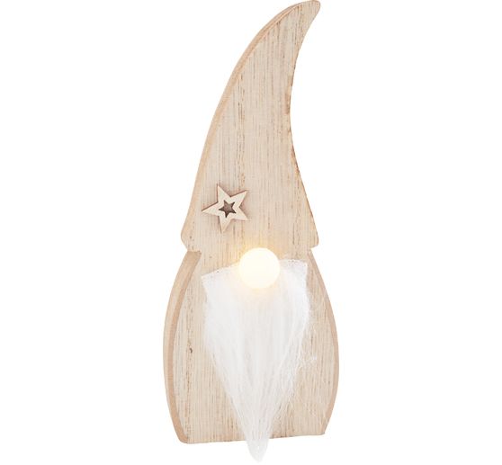 VBS Wooden gnome with LED nose