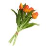 Tulips bunch with 3 flowers and 2 buds Orange