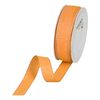 Ribbon with linen edge Orange