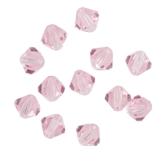 Glass cut glitter beads, 6 mm