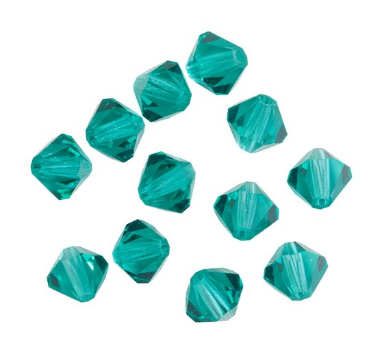 Glass cut glitter beads, 6 mm