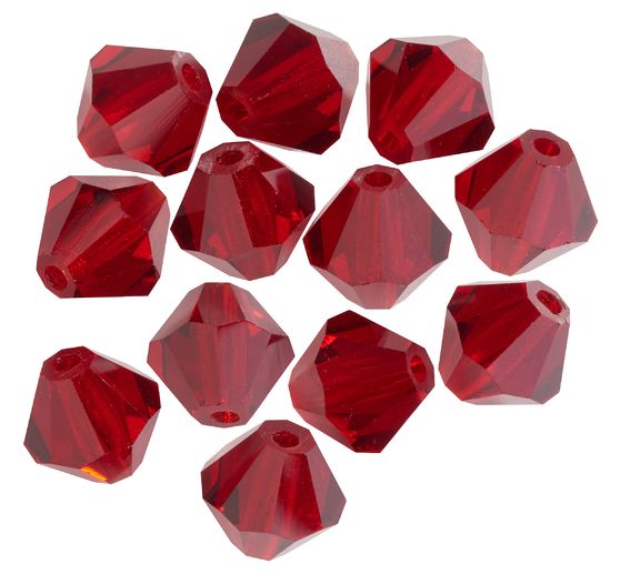 Glass cut glitter beads, 6 mm