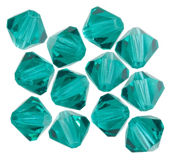 Glass cut glitter beads, 6 mm