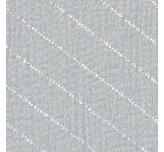 Crinkle muslin cotton fabric with hot-foil effect "Stripes"