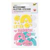 Foam rubber glitter stickers