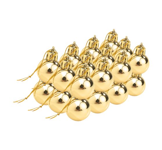 Christmas balls made of plastic, 24 pieces