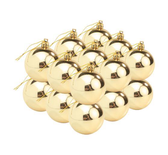 Christmas balls made of plastic, 18 pieces