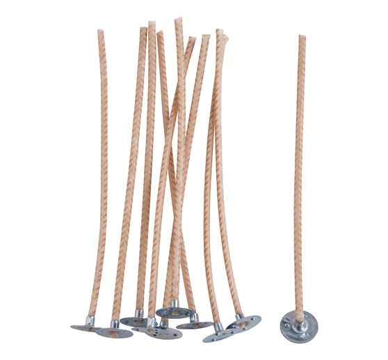 VBS Stoppino per candele con base in metallo, cerato, 10 cm