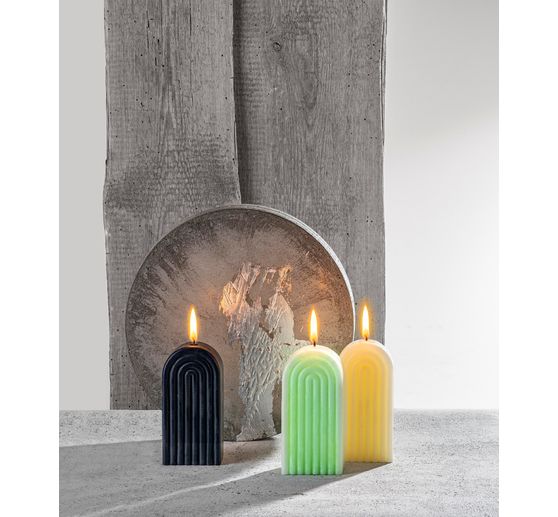 Silicone candle mould "Bow" with wick and wick needle