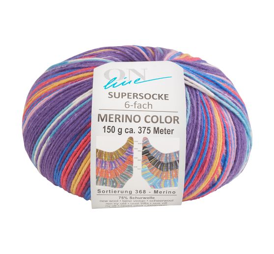 ONline Wool "Super Sock Merino Color, Assortment 368"