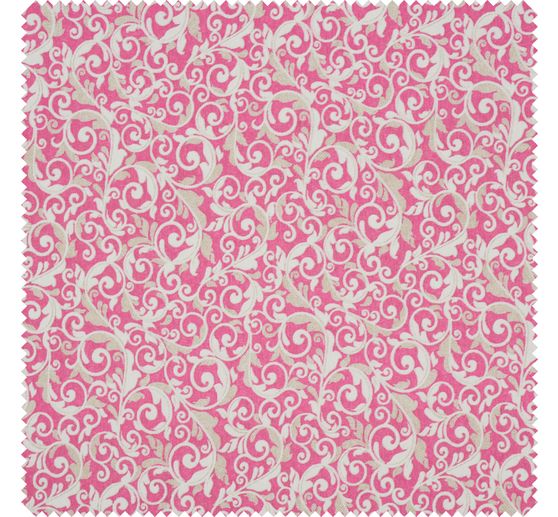 Motif fabric linen look "Foliage"