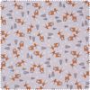 Cotton fabric "Red Nose Reindeer" Light grey