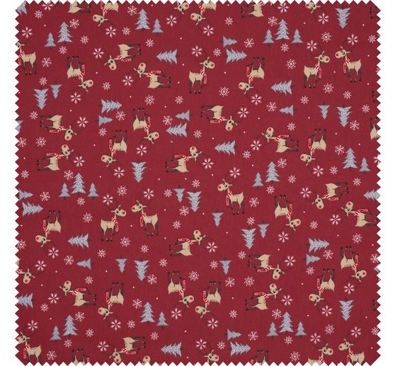 Cotton fabric "Red Nose Reindeer"