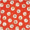 Cotton fabric "Christmas balls" Red