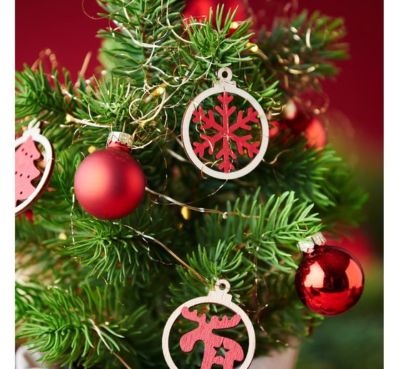 VBS Christmas balls "Mini" made of plastic, Ø 3 cm