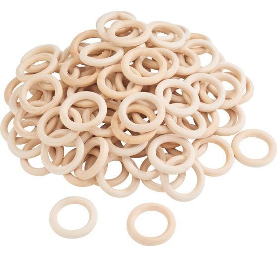 VBS Anelli di legno, 100, pezzi