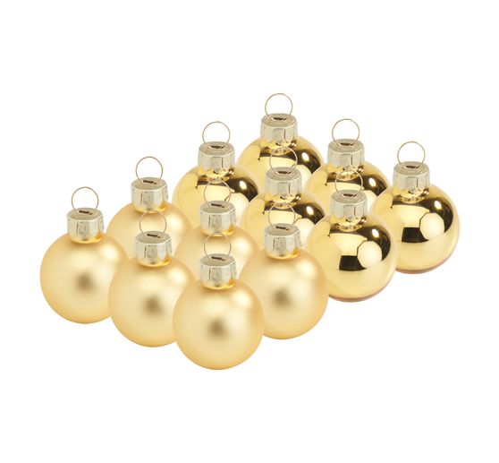 VBS Christmas balls "Mini" made of plastic, Ø 3 cm