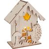 Kit di costruzione in legno VBS "Casa d'autunno", incl. LED Riccio